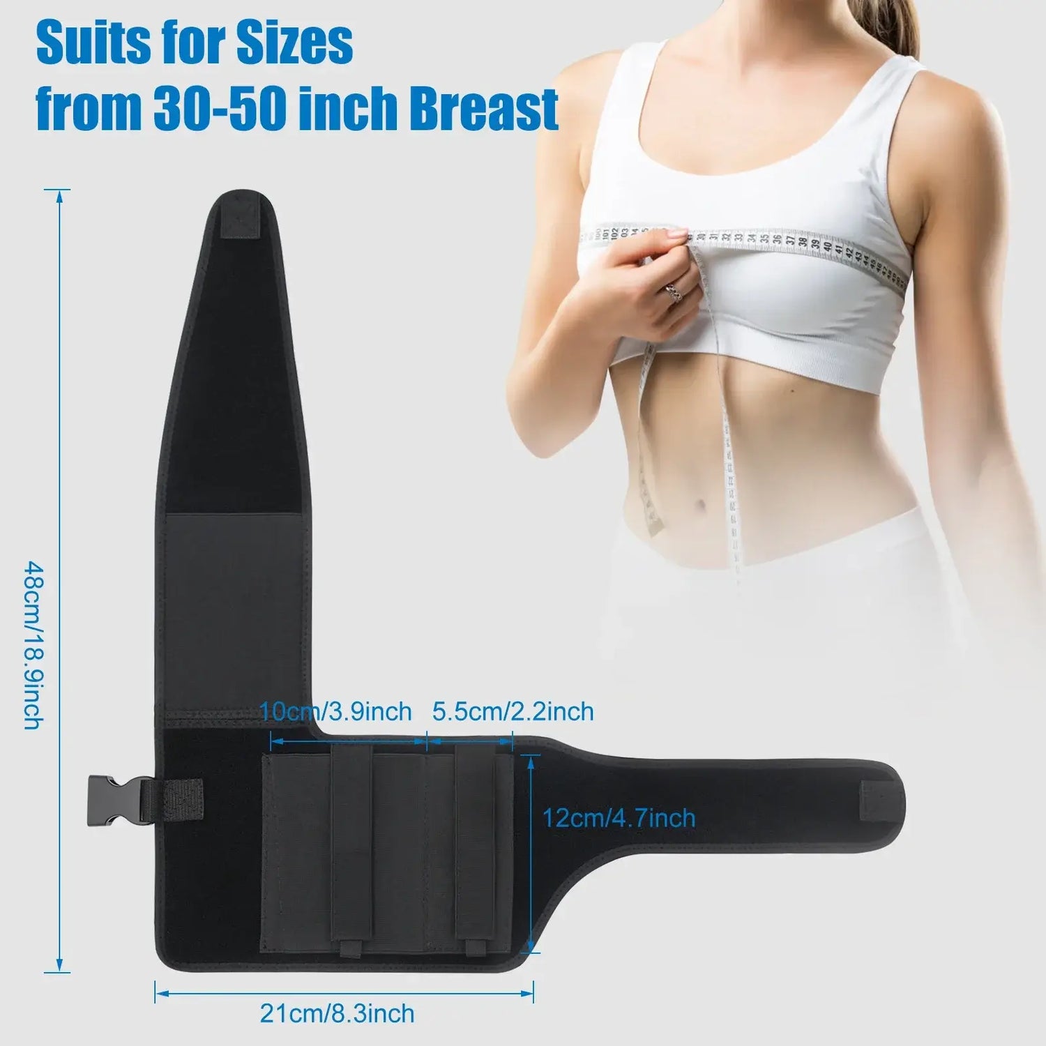 Chest Gun Holster with Phone Pouch Underarm Shoulder Pistol Holster