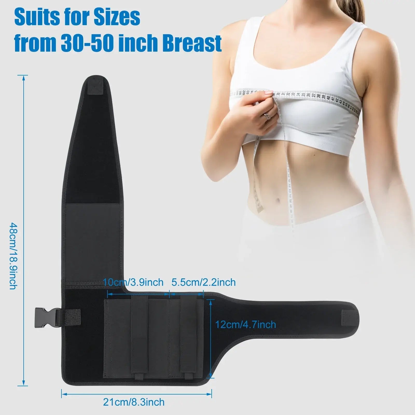 Chest Gun Holster with Phone Pouch Underarm Shoulder Pistol Holster