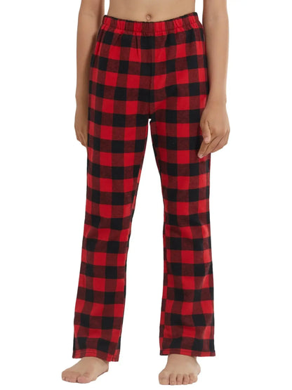 Boys and Girls Soft Elastic Waist Pajamas Pants Comfy Lounge Long Pants - Close-fit PJ Bottoms for Comfortable Sleep and Leisure