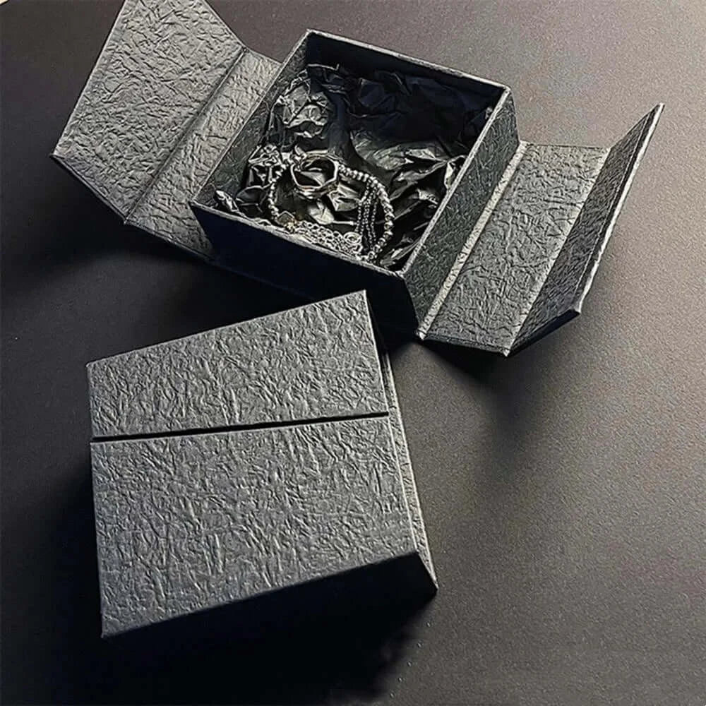 Magnetic Jewelry Box Earring Bracelet Ring Necklace Storage Gift Box High-quality Slanted Flip Cover Paper Jewelry Packaging Box
