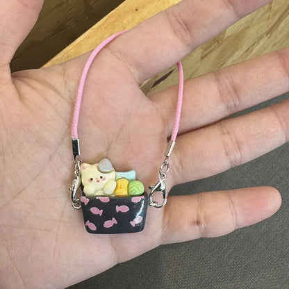 Labubu Doll 15-17cm Mini DIY Pet carrying bag Dress Up Plush Toy Accessories Dollhouse Hanging Neck Accessories Dollhouse Pendan