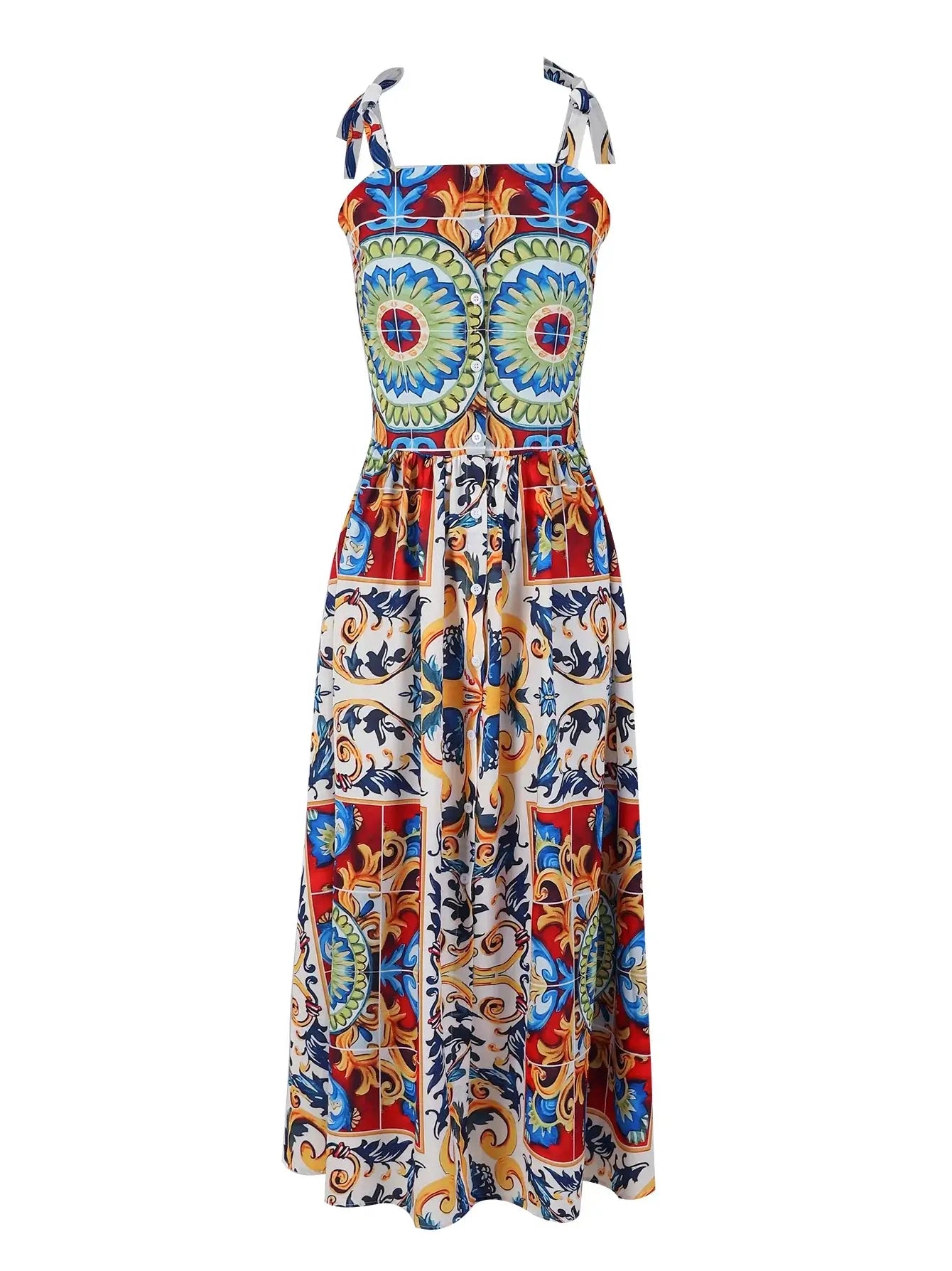 Elegant Sexy Bandage Print Long Dress for Women