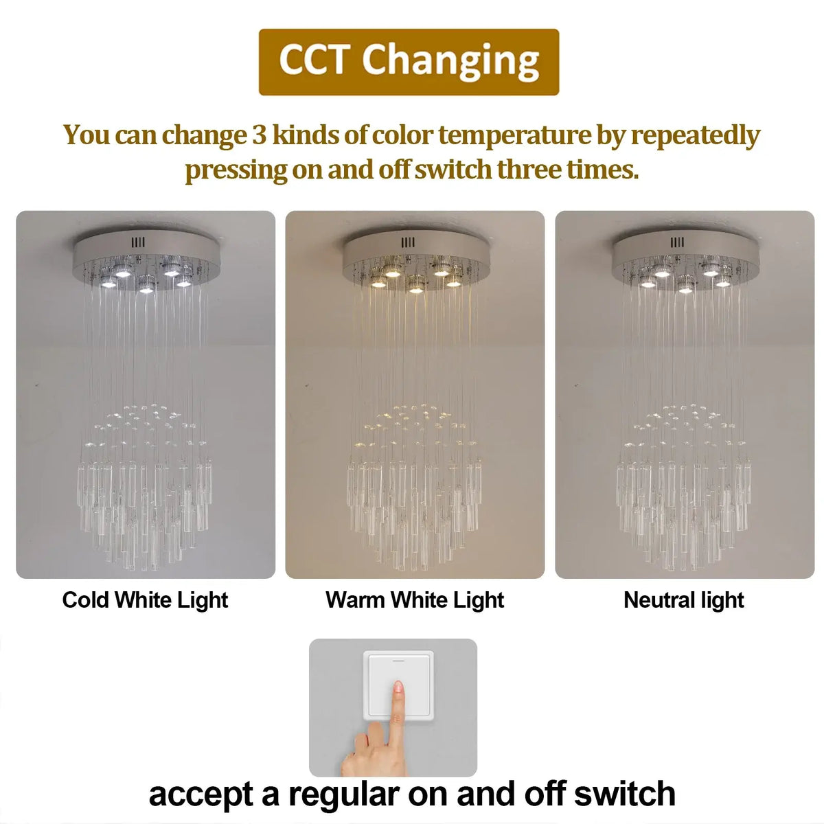VETRULUS Modern Crystal Chandelier, Selectable Designs
