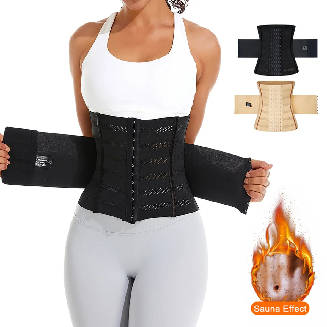 Waist Trainer Corset for Women Tummy Control Sport Workout Body Shaper Black（Support for TEMU self-pickup order shipping）