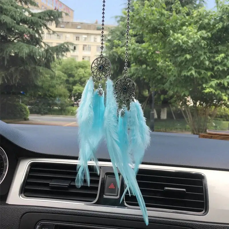 Mini Dream Catcher Car Pendant Wind Chimes Feather Decoration Home Decor &amp; Wall Hanging Adornment Handmade Dreamcatcher Gifts