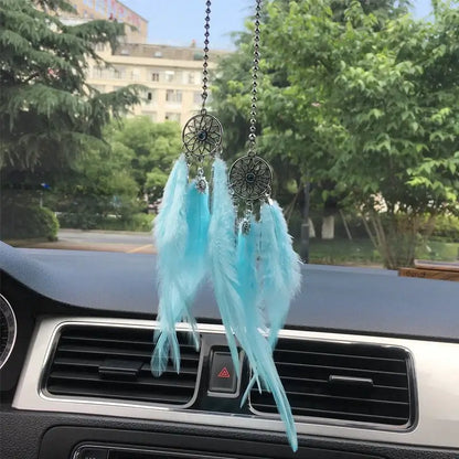 Mini Dream Catcher Car Pendant Wind Chimes Feather Decoration Home Decor &amp; Wall Hanging Adornment Handmade Dreamcatcher Gifts