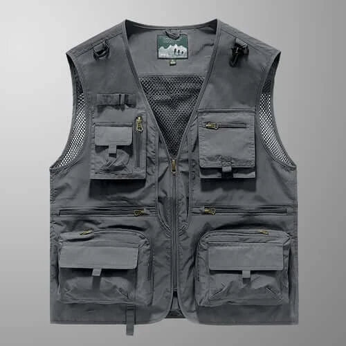 14 Pockets Summer New Men US Tactical Hiking Fishing Vest Mens