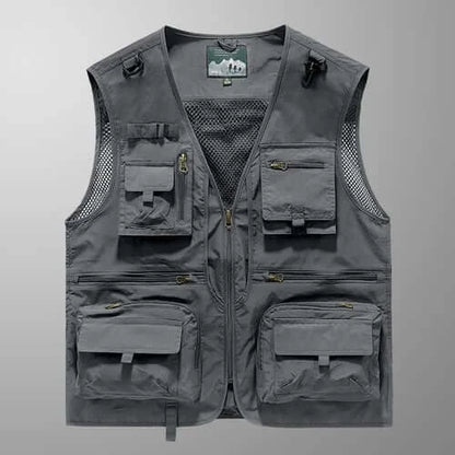 14 Pockets Summer New Men US Tactical Hiking Fishing Vest Mens