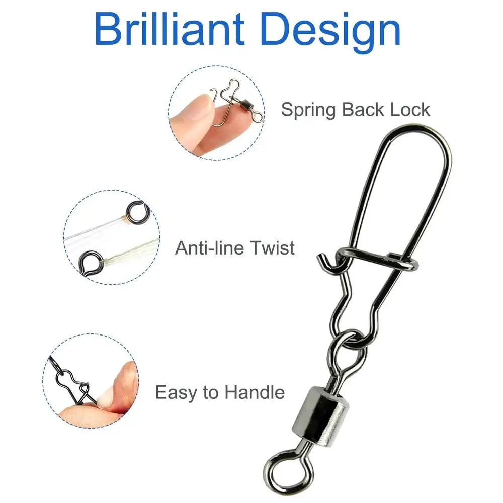 50 Pieces Set Fishing Connector Gear Kit 4-12