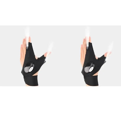 LED Fingerless Gloves for Fishing and Nighttime Tasks