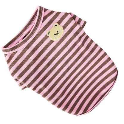 Cute Summer Dog Clothes for Small Breeds - Bear Print