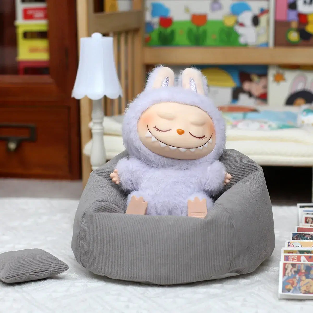 Labubu Doll Sofa - Cute Cushion for Mini Lazy Bed