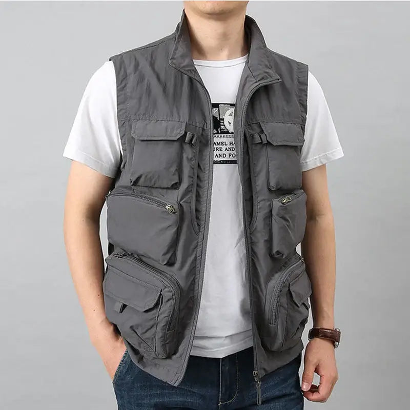 Men Summer New Outdoor Vest 6XL Utility Tactical Multi-pocket Vest