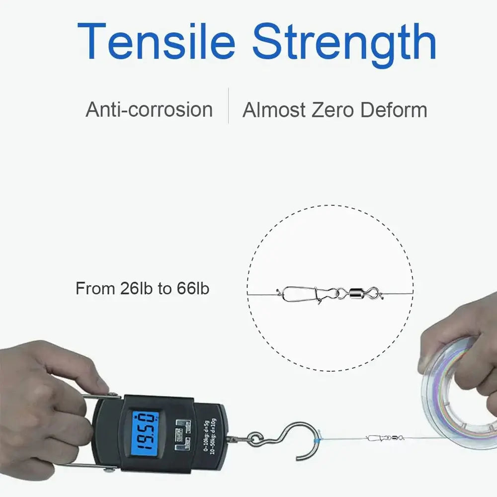 50 Pieces Set Fishing Connector Gear Kit 4-12