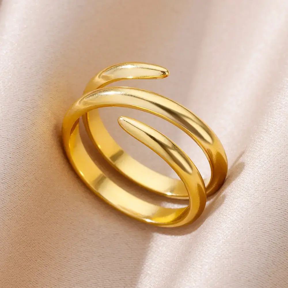 Stainless Steel Rings for Women Gold Color Never Fade Luxury Classic rings wedding couple rings Jewelry Free Shipping