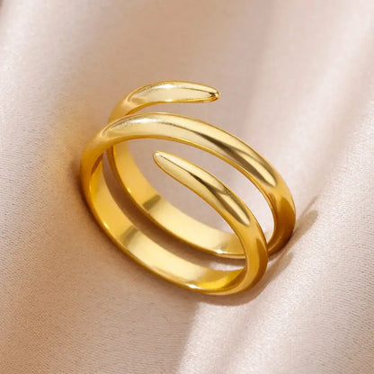 Stainless Steel Rings for Women Gold Color Never Fade Luxury Classic rings wedding couple rings Jewelry Free Shipping