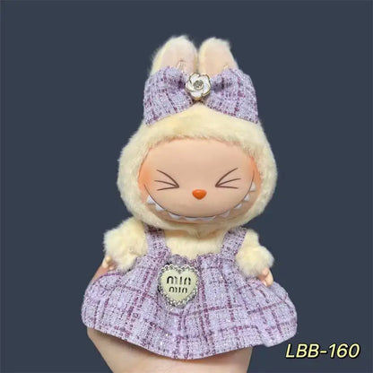 17cm Fashion Doll labubu Clothing Accessories Set Suitable for Boys Cute Plush  Doll Clothes Suitable for Fashion