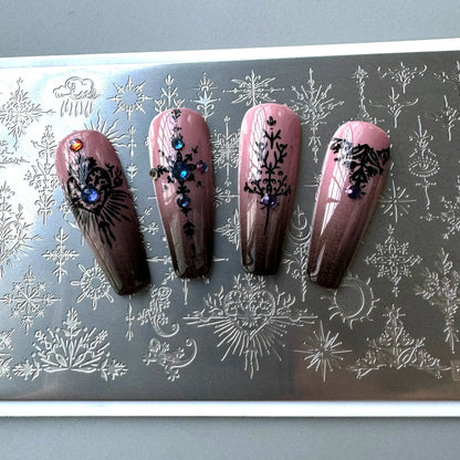 XMQ Nail Art Stamping Plates - Floral &amp; Line Designs