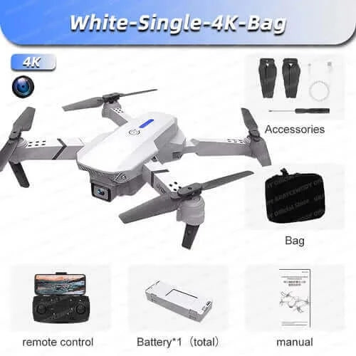 New E88Pro RC Drone 4K Professinal With 1080P Wide Angle Dual HD