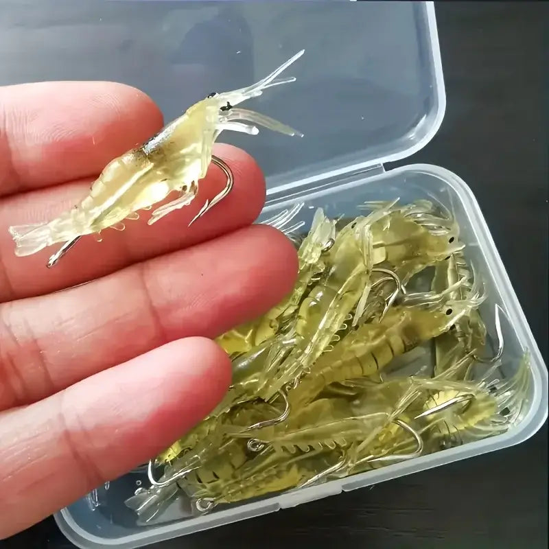 Soft Shrimp Fishing Lures, 5–100 Piece Options