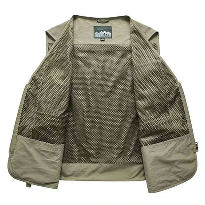 14 Pockets Summer New Men US Tactical Hiking Fishing Vest Mens