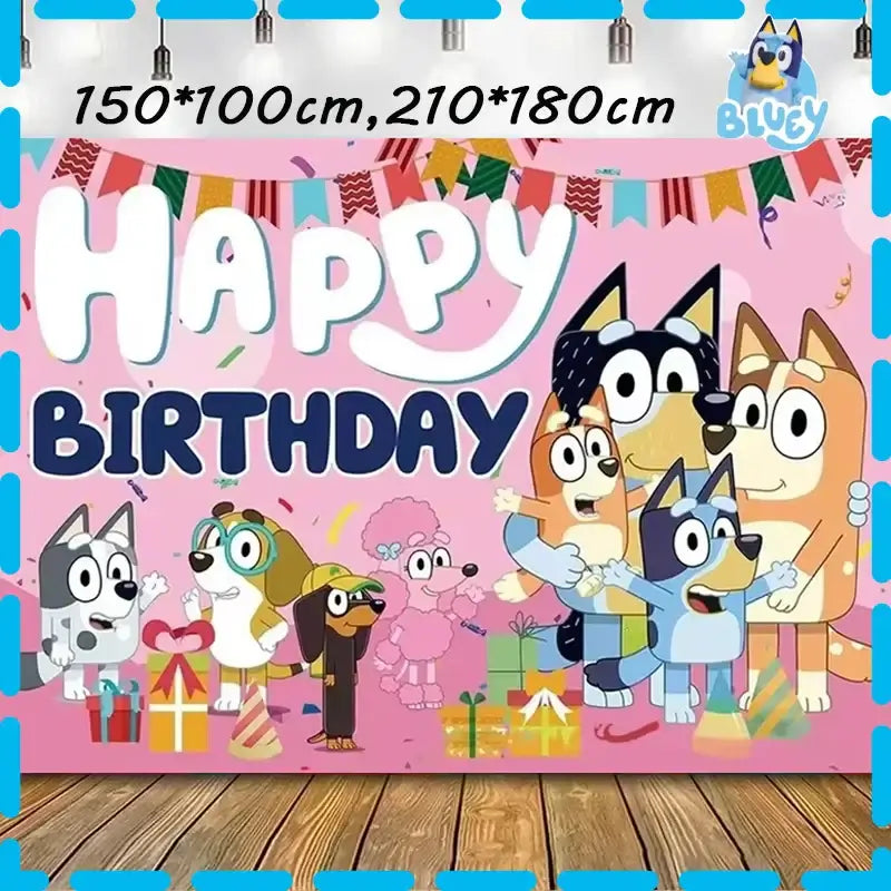 Bluey Bingo Family 210x180cm Decoration Clot Children&