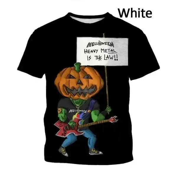 Halloween 3D Print Sports Quick Dry Breathable Men T-shirt Outdoor Street Party Casual Fashion Parent-child Outfits Short Sleeve