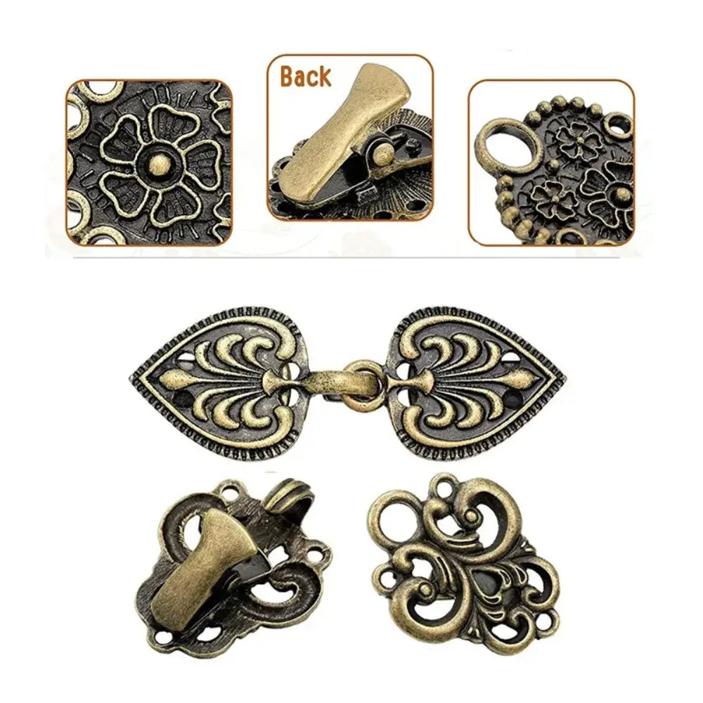 Set Vintage Sweater Duck Clip Cape Cloak Fastener for Dress Shirt Cardigan Shawl Collar Clasp Back Cinch Clip for Women Clothing