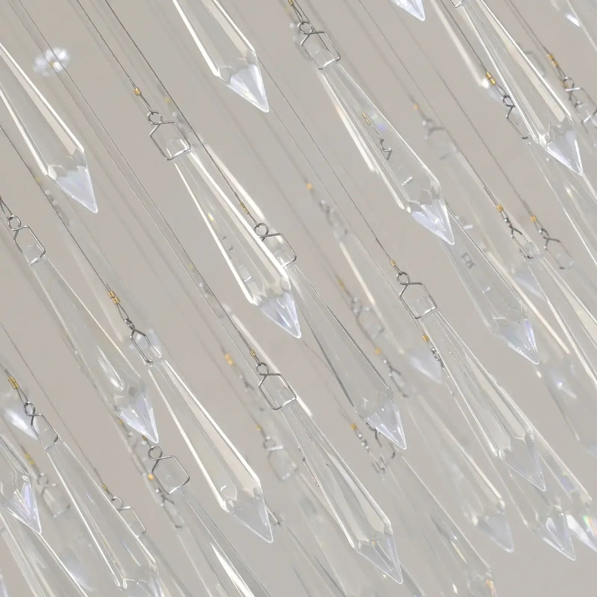 GreeLustr Crystal LED Chandelier, Ring or Raindrop Design