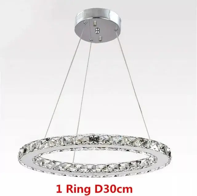 Modern Geometric Crystal LED Pendant Chandelier