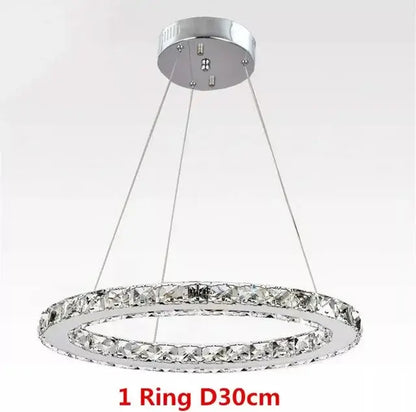 Modern Geometric Crystal LED Pendant Chandelier