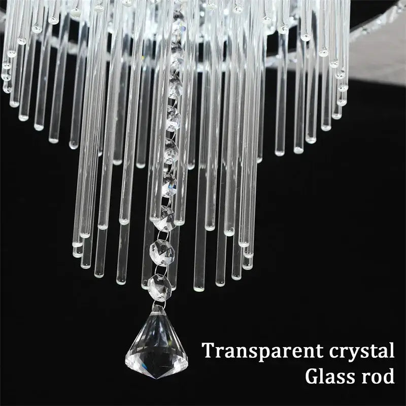 GreeLustr Round Crystal LED Ceiling Light, 30 cm