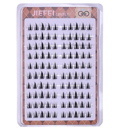 DIY Self-Adhesive Cluster Lashes – 10 Rows/Box | Glue-Free | Natural Long Manga Style | Handmade | Unisex