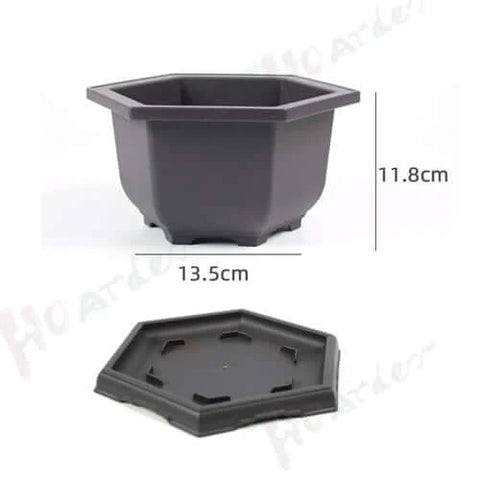 Training Pots With Tray Plastic Bonsai Plants Pot Square For Flower.