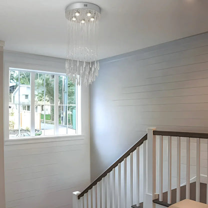 GreeLustr Crystal LED Chandelier, Ring or Raindrop Design