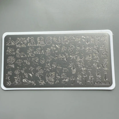 XMQ Nail Art Stamping Plates - Floral &amp; Line Designs
