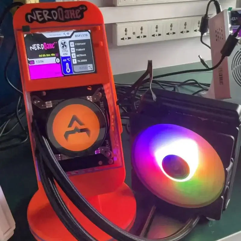 Bitaxe NerdQaxe++ BTC Solo Miner 4.8TH/S 80W BM1370 Chip ASIC Open Source Bitcoin Crypto Miner