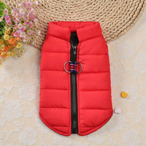 Dog Jacket Vest Winter Dog Clothes With D-Ring Warm Puppy Clothing for