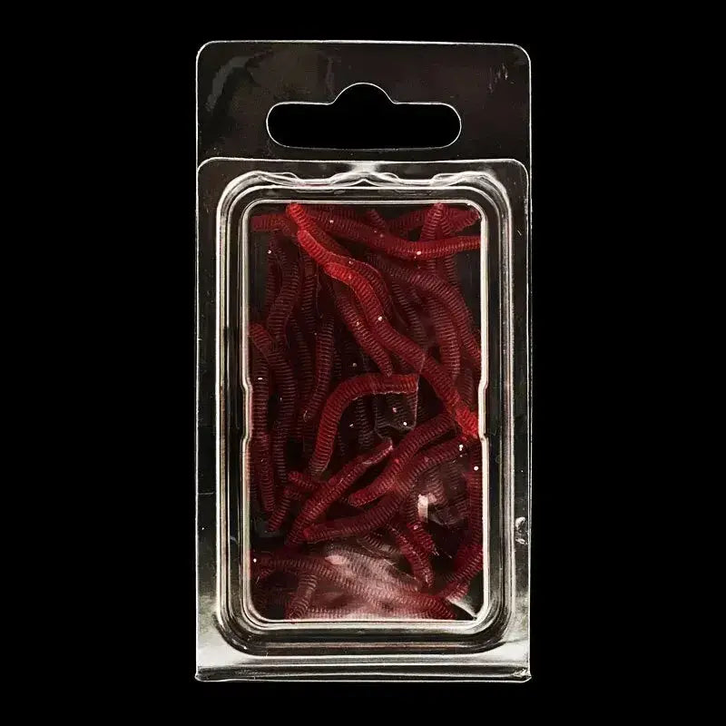 Red Worm Soft Fishing Lures, 3.5–10 cm Options
