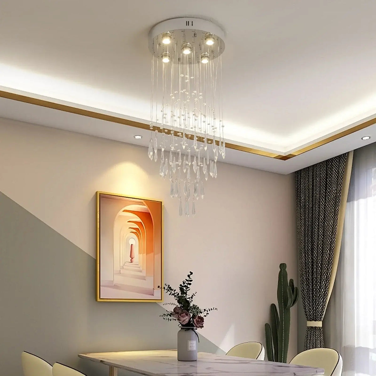 VETRULUS Modern Crystal Chandelier, Selectable Designs