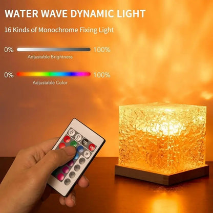 Rotating Water Ripple Projector Night Light – 16 Colors