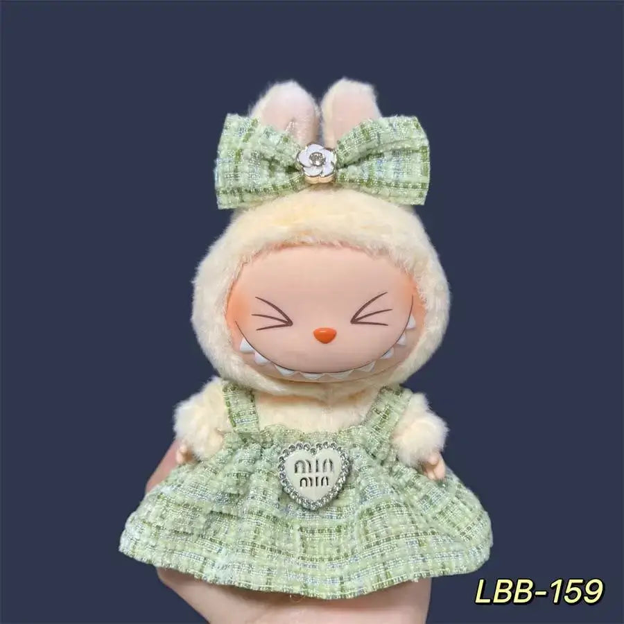 17cm Fashion Doll labubu Clothing Accessories Set Suitable for Boys Cute Plush  Doll Clothes Suitable for Fashion