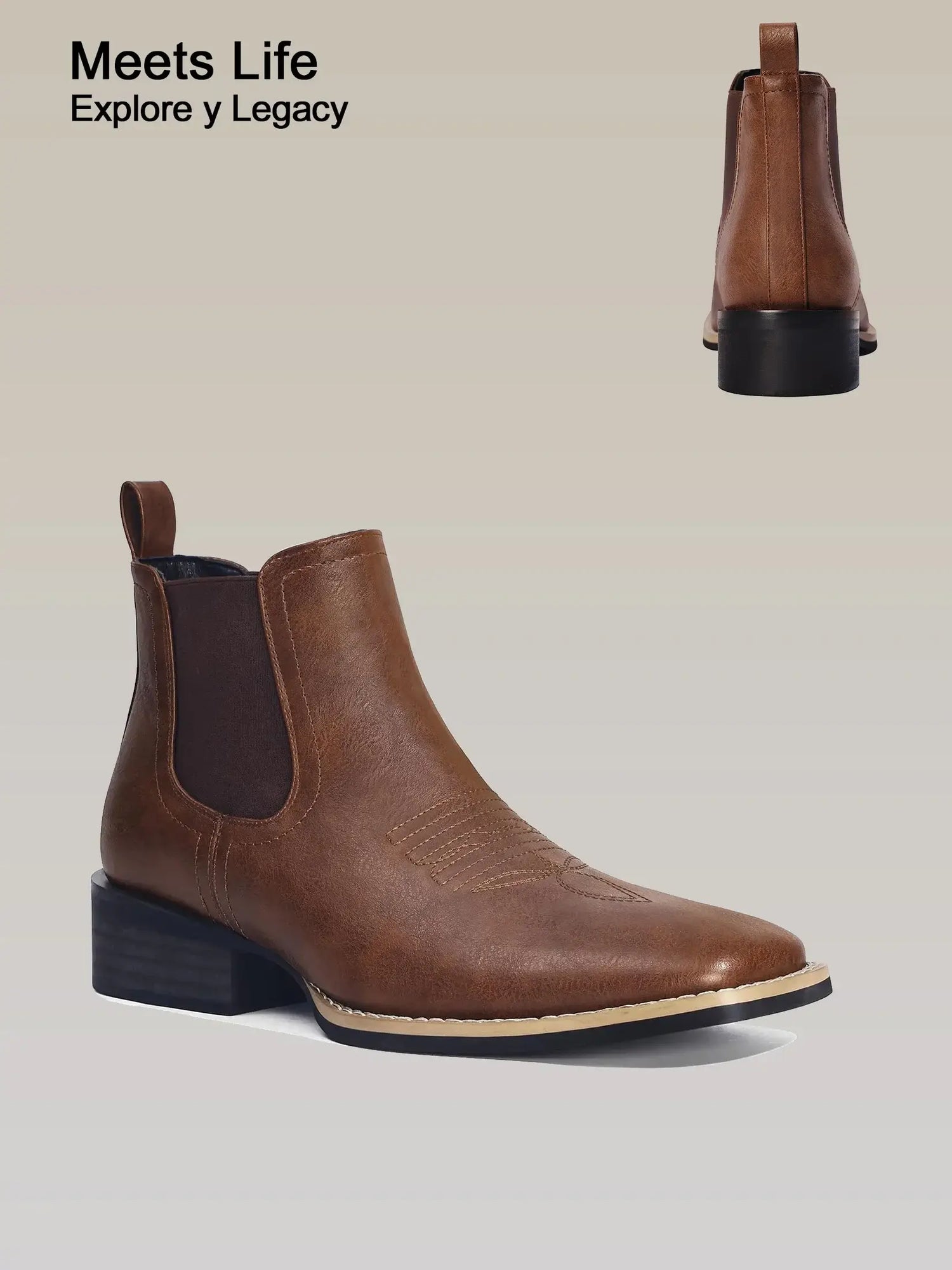 Stylish Western Cowboy Boots for Men | Retro Chelsea Design