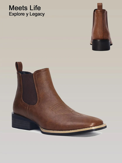 Stylish Western Cowboy Boots for Men | Retro Chelsea Design