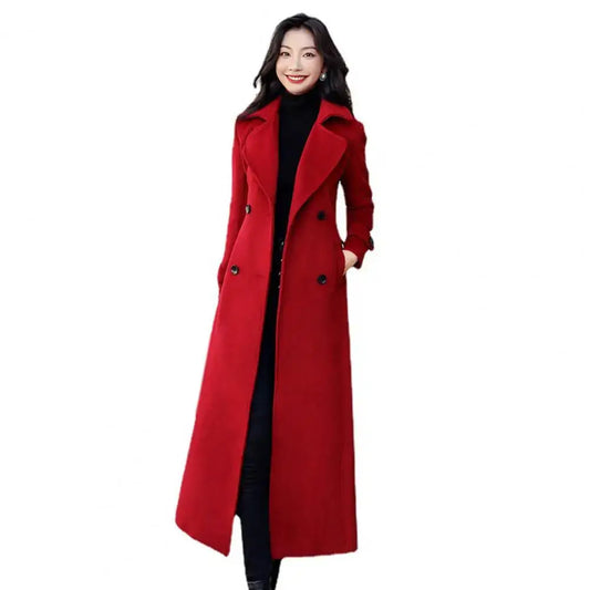 Women‘s Coat Winter Korean Fashion Long Coated Thickened Woolen Winter