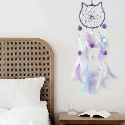 Cute Dream Catcher To Hang Home Decoration Star Moon Dreamcatcher Feather Ornaments Wall Hanging Interior Kid Room House Decor