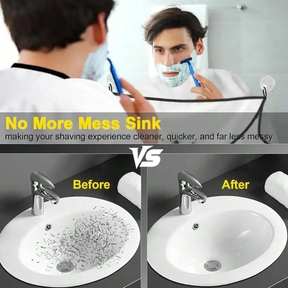 Waterproof Beard Bib Hair Catcher Apron For Men Mess Free Shaving Trimming Protection Easy Clean Bathroom Sink Cover Practical Christmas Valentine Anniversary Gift For Him