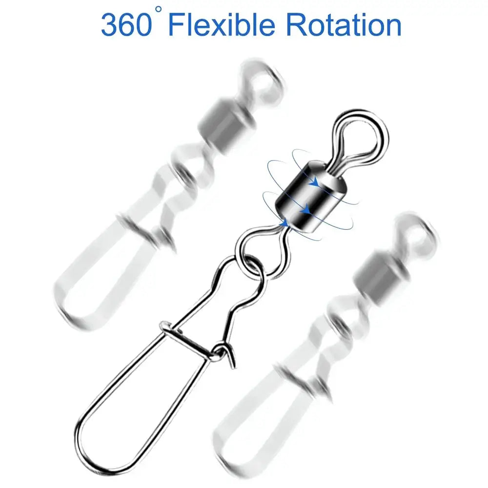 50 Pieces Set Fishing Connector Gear Kit 4-12