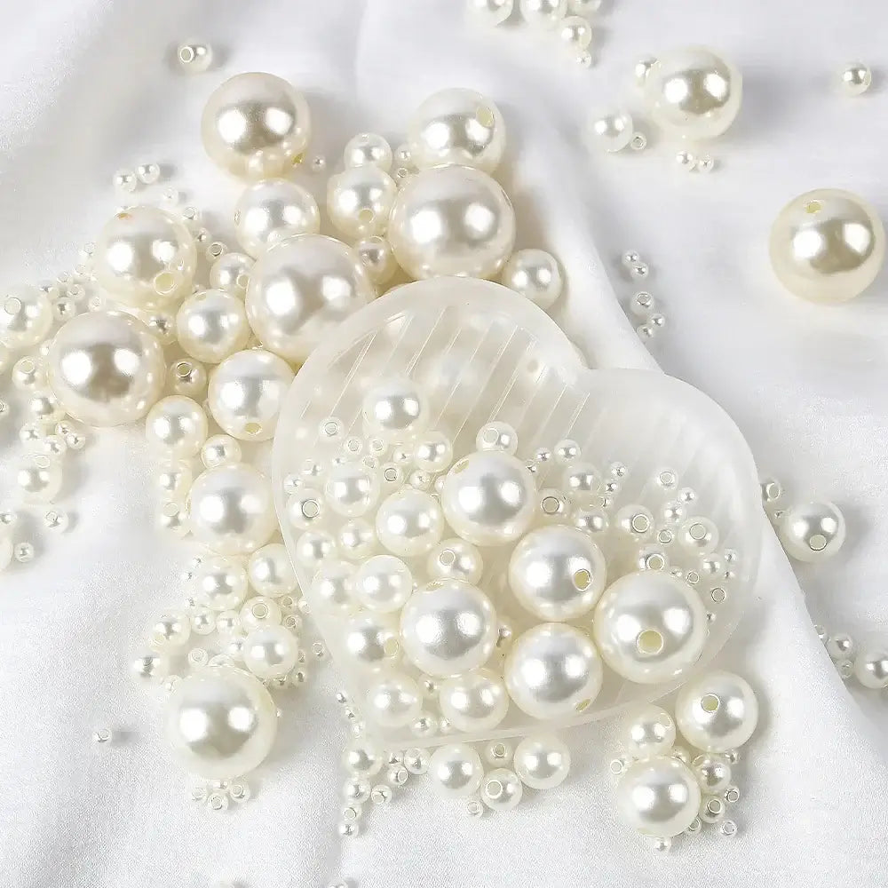 500pcs 3 4 6 8 10 mm Imitation Pearl Beads With Hole Beading Accessories Acrylic Necklace Bracelet Spacer Beads Jewelry Making