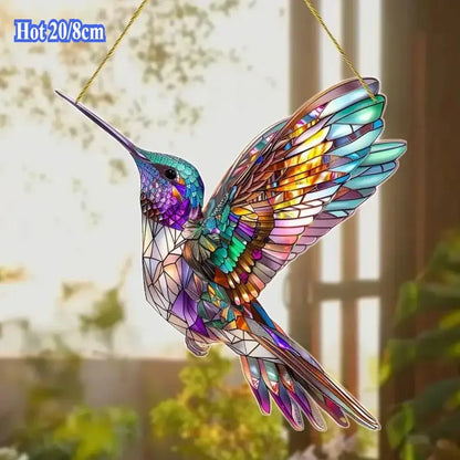Dream Catcher Perfect Home and Garden Gift Interior Accessories Gorgeous Hummingbird Suncatcher - 7.87” Acrylic Stained Glass